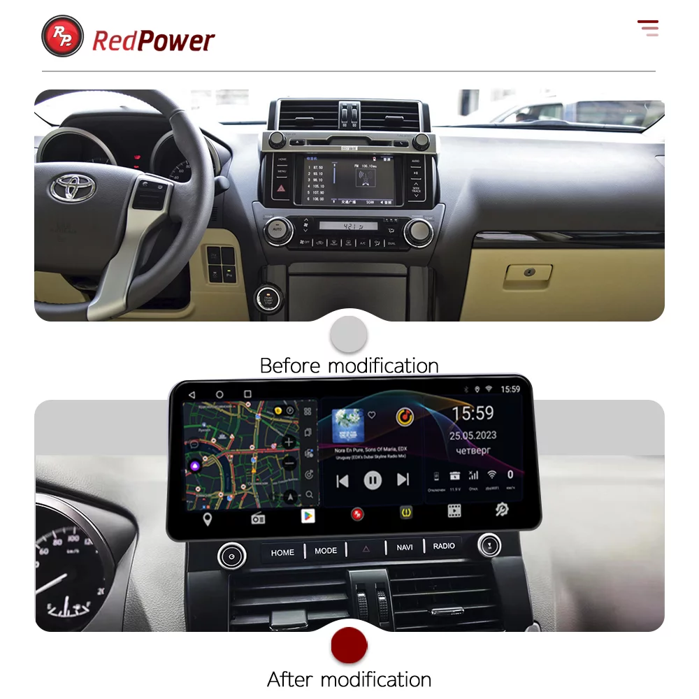 Автомагнитола RedPower 85265XLM для Toyota Land Cruiser Prado 150 (09.2013-11.2017)