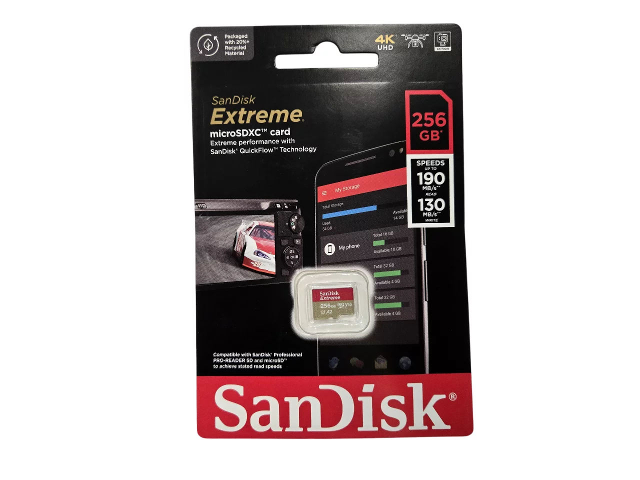 Карта памяти micro SDXC 256Gb Sandisk Extreme UHS-I U3 V30 A2 (190/130 MB/s) Карта памяти micro SDXC 256Gb Sandisk Extreme UHS-I U3 V30 A2 (190/130 MB/s)