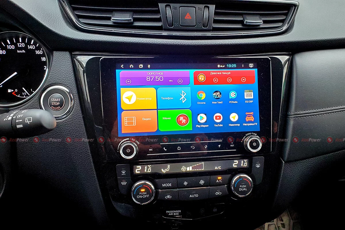 Установка автомагнитолы Redpower k 51301 R IPS DSP в Nissan Qashqai