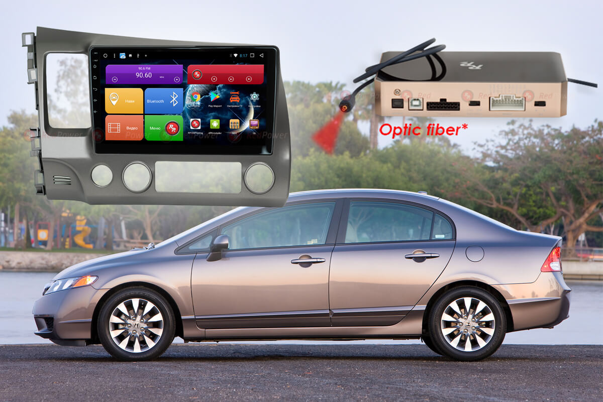 Штатное головное устройство Honda Civic автомагнитола Redpower 31024 R IPS DSP android