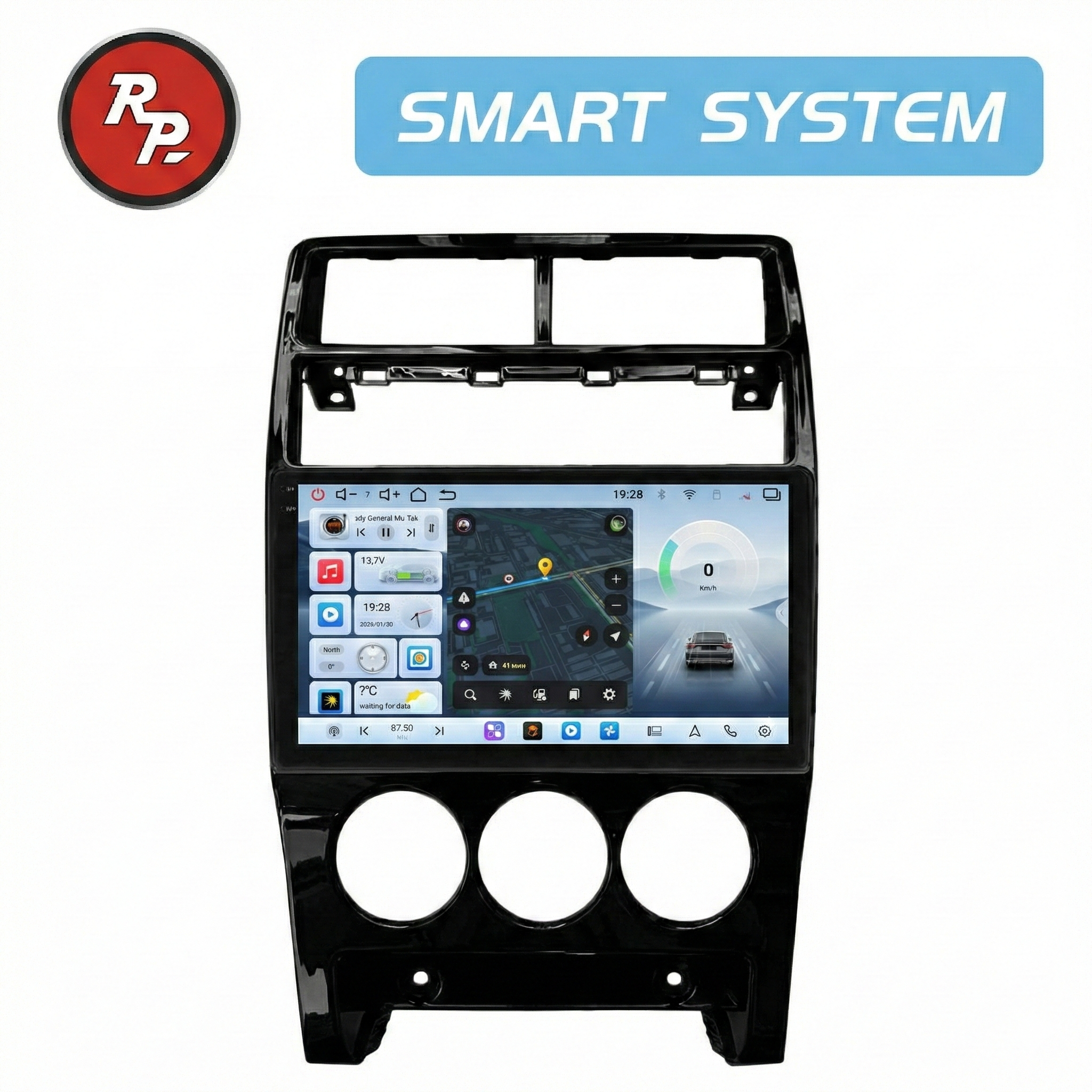 Автомагнитола RedPower 80057GB для Lada Priora 2-поколение (2013-2018) черный глянец