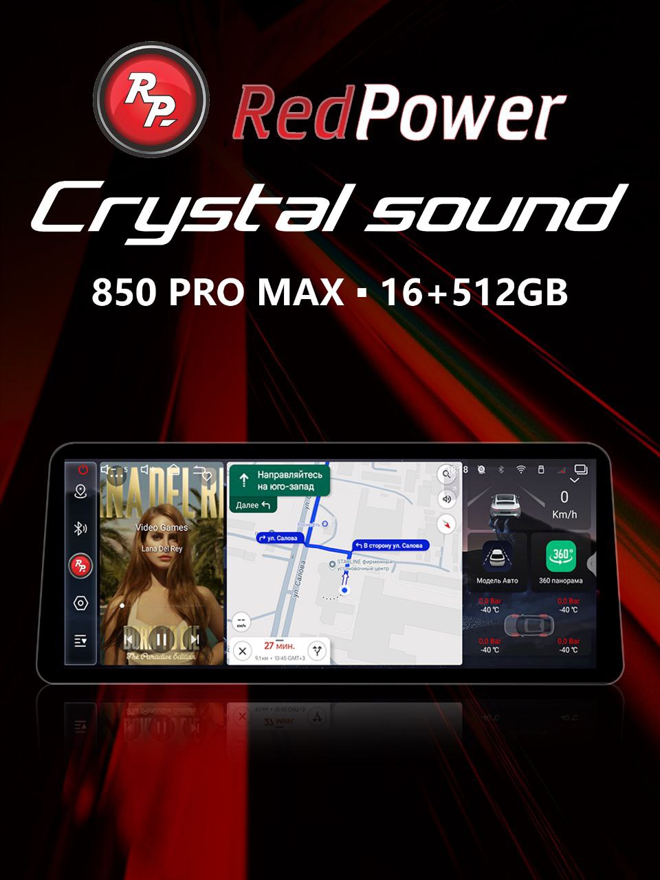 Автомагнитола RedPower 850PROmax - 16/512 Гб 12,3' XLB SPLIT (BMW Style) без рамки и проводки