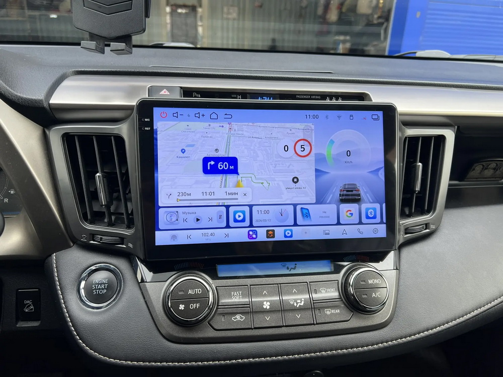 Установленная Автомагнитола RedPower 80017B для Toyota RAV4 4-поколение XA40 (11.2012-10.2019) чёрная