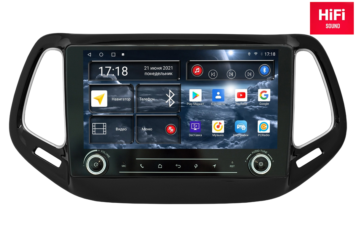 Автомагнитола RedPower K75315 Hi-Fi для Jeep Compass 2-поколение с маленьким дисплеем (09.2016-н.в)