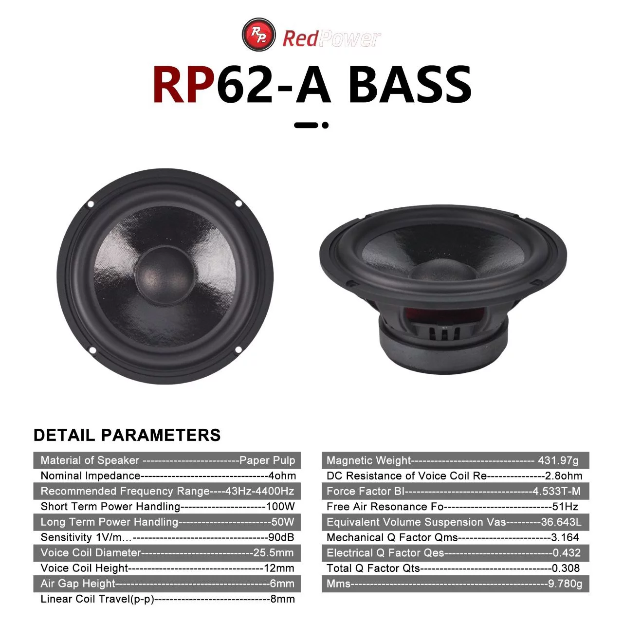 технические характеристики динамиков Redpower Classic B62 технические характеристики динамиков Redpower Classic B62
