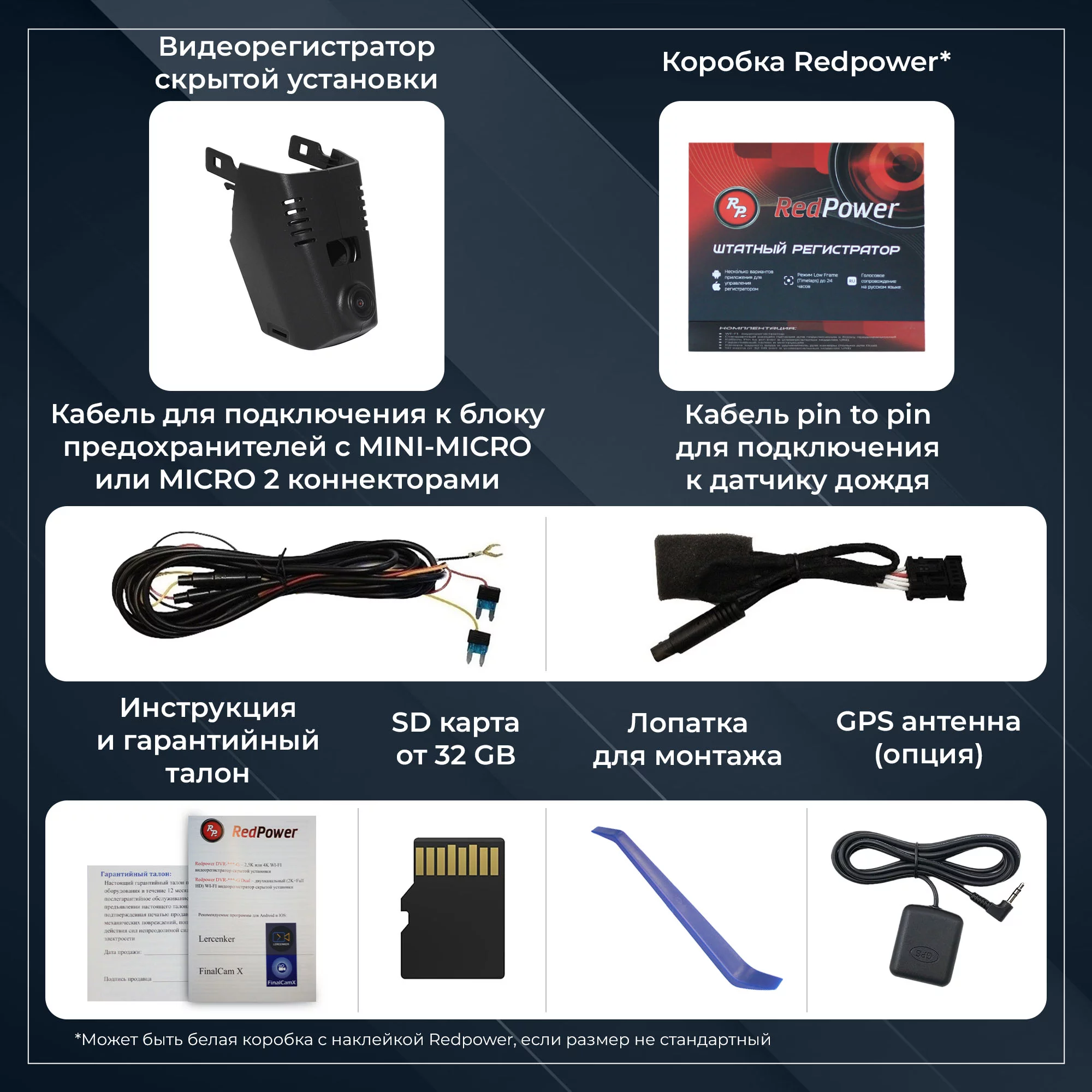 Штатный видеорегистратор RedPower DVR-BMW16-G для BMW 5 и 7 серии с разъемами питания Штатный видеорегистратор RedPower DVR-BMW16-G для BMW 5 и 7 серии с разъемами питания