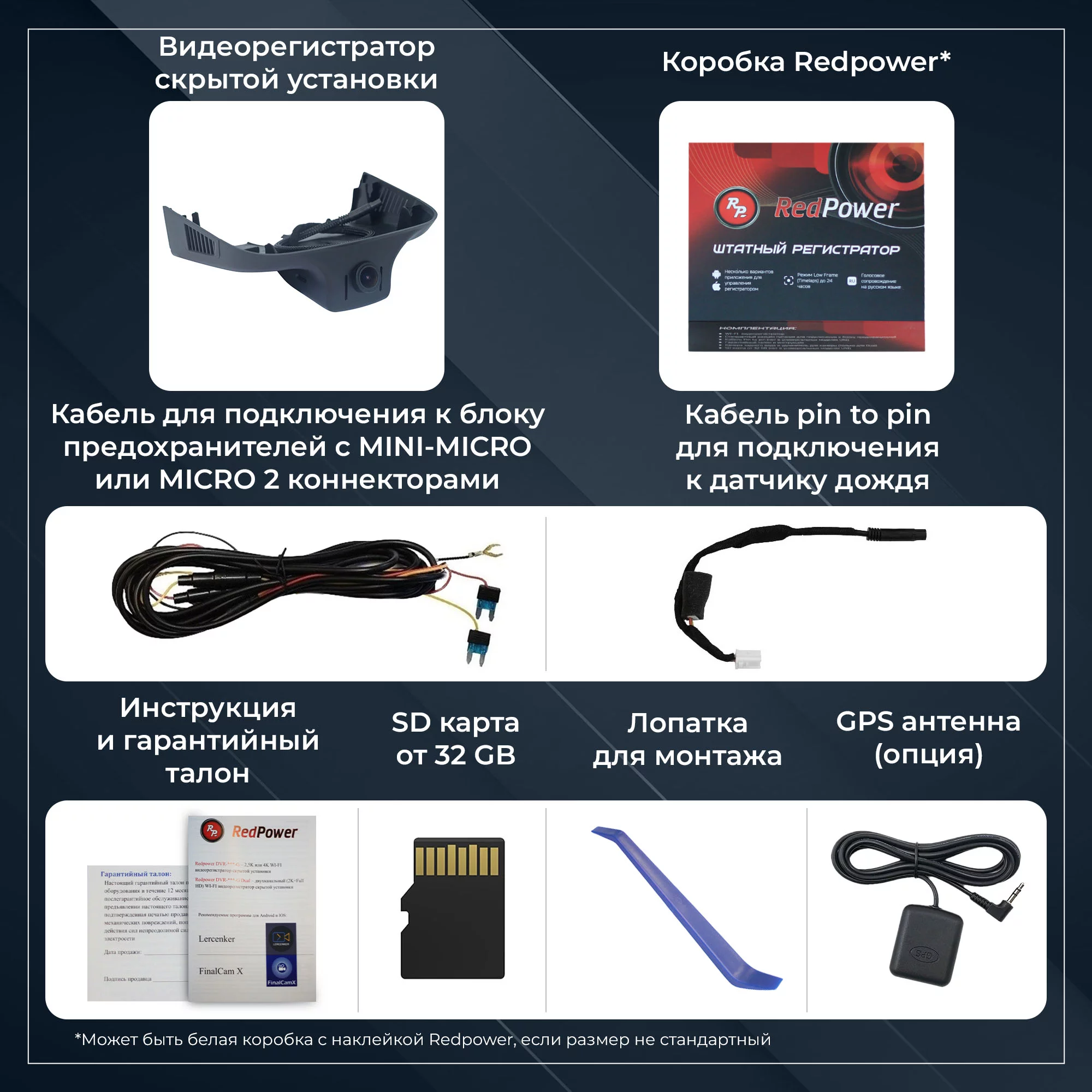 Видеорегистратор Redpower DVR-MBML-G для Mercedes ML и GL с разъемами питания Видеорегистратор Redpower DVR-MBML-G для Mercedes ML и GL с разъемами питания