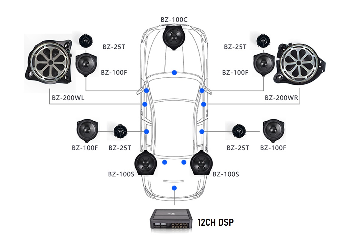 Широкополосный динамик для полки для Mercedes Benz BZ-100R